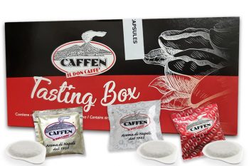 Dicaffè Tasting Box von 100% made in Naples Kaffeemischung: Oro, Classica, Intensa. 15 Kaffeekapseln.